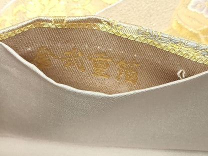 平和屋本店▼六通柄袋帯　唐織　地紙鳳凰花文　本金弐重箔　正絹　逸品　DABG9858sf
