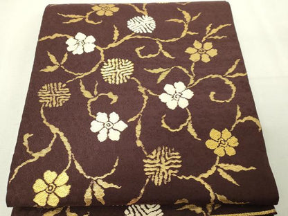 平和屋本店▼六通柄　本袋帯　竹花町そつる　本金　正絹　逸品　DABG9878sf