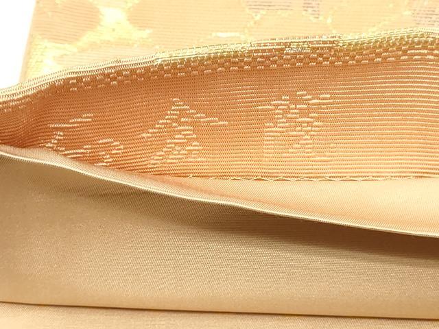 平和屋本店▼六通柄袋帯　輪奈織　手織　正倉院　更紗花鳥文　本金箔　正絹　逸品　DABG9898sf