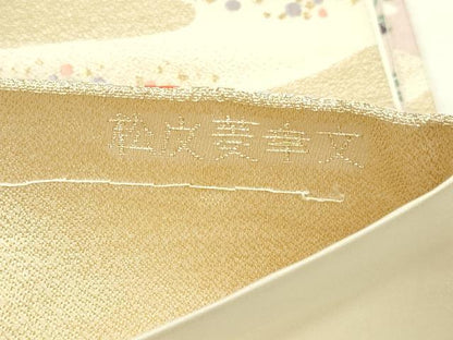 平和屋本店▼六通柄袋帯　唐織　松皮菱華文　九百錦24ｋ本金箔　正絹　逸品　DABG9929sf