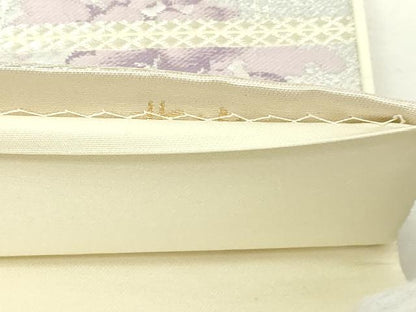 平和屋本店▼六通柄袋帯　北山　本金二重箔　正絹　逸品　DABG9931sf