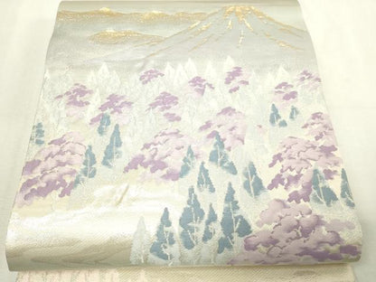 平和屋本店▼六通柄袋帯　北山　本金二重箔　正絹　逸品　DABG9931sf