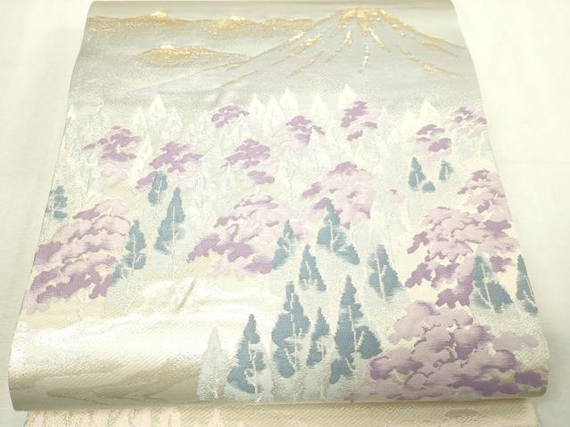 平和屋本店▼六通柄袋帯　北山　本金二重箔　正絹　逸品　DABG9931sf