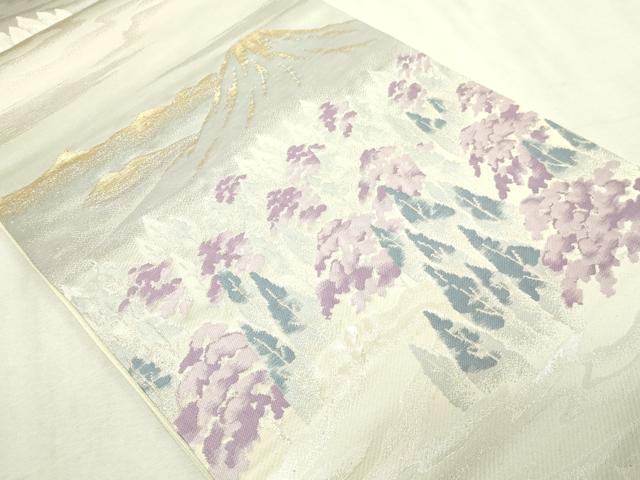 平和屋本店▼六通柄袋帯　北山　本金二重箔　正絹　逸品　DABG9931sf