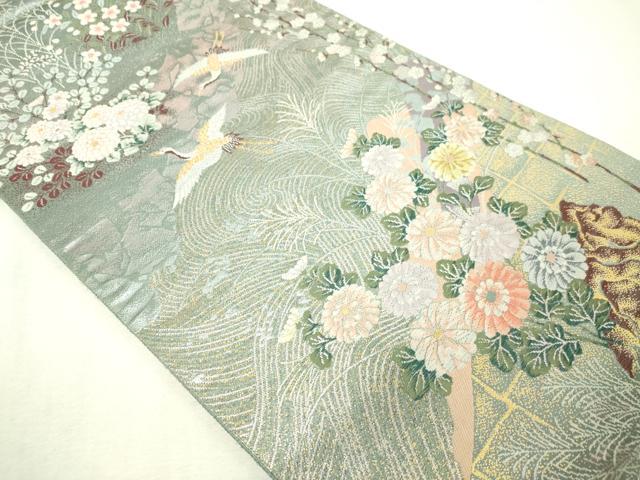 平和屋本店▼六通柄袋帯　九百錦　京百景　本金箔　正絹　逸品　DABG9949sf