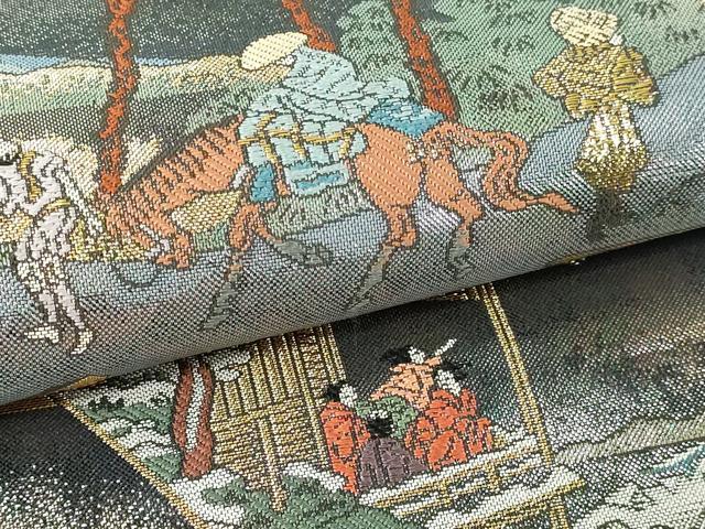 平和屋本店▼全通全景柄袋帯　富嶽三十六景　本金　正絹　逸品　DABG9987sf