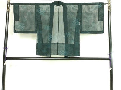 平和屋着物▽羽織　スリーシーズン　春夏秋　塵除け　舞葉文　正絹　逸品　DABG9992sf