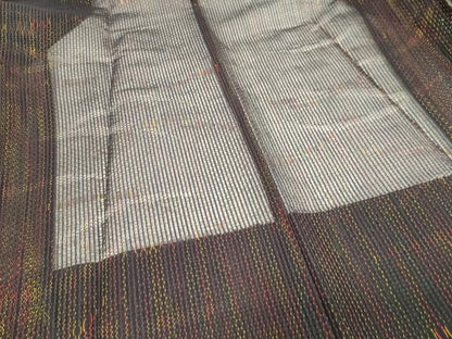 平和屋着物▽羽織　スリーシーズン　春夏秋　塵除け　間道　正絹　逸品　DABG9993sf