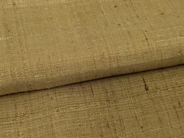 平和屋着物▽上質な紬　単衣　榛色　正絹　逸品　DABG9998sf
