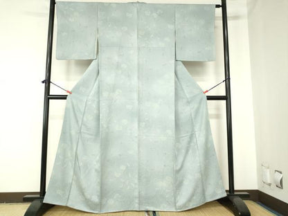 平和屋着物●上質な小紋　更紗花唐草文　正絹　逸品　DABH0007op