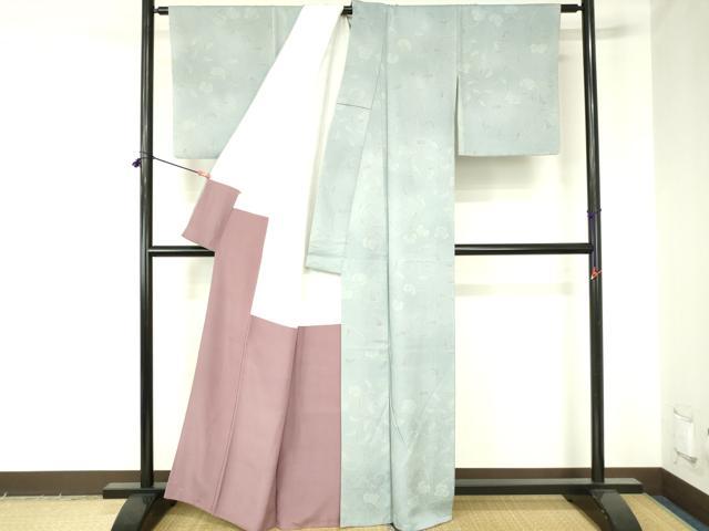 平和屋着物●上質な小紋　更紗花唐草文　正絹　逸品　DABH0007op