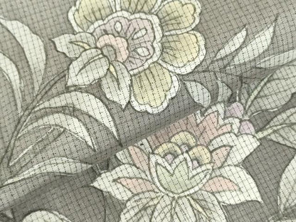 平和屋着物●本場縞大島紬　訪問着　更紗花文　暈し染め　三越扱い　正絹　逸品　DABH0008op