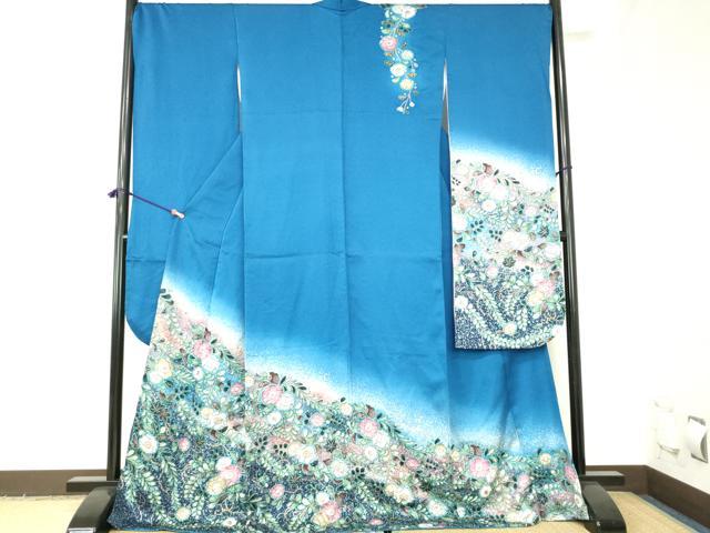 平和屋着物●豪華振袖　作家物　孝美作　絞り　辻が花　暈し染め　金彩　正絹　逸品　DABH0010op