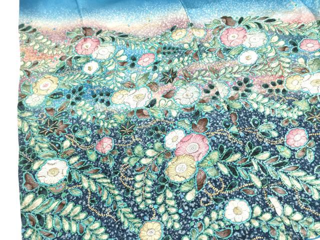 平和屋着物●豪華振袖　作家物　孝美作　絞り　辻が花　暈し染め　金彩　正絹　逸品　DABH0010op