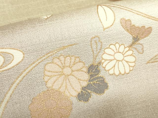 平和屋着物●訪問着　駒刺繍　霞草花文　暈し染め　金彩　三越扱い　正絹　逸品　DABH0026op