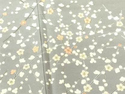 平和屋着物●訪問着　駒刺繍　枝梅　金彩　正絹　逸品　DABH0031op