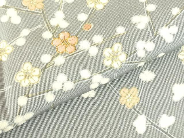 平和屋着物●訪問着　駒刺繍　枝梅　金彩　正絹　逸品　DABH0031op