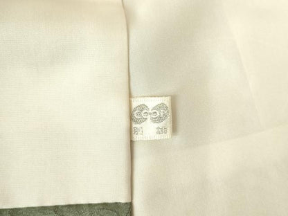 平和屋着物●訪問着　駒刺繍　牡丹　短冊花文　暈し染め　金彩　正絹　逸品　DABH0035op