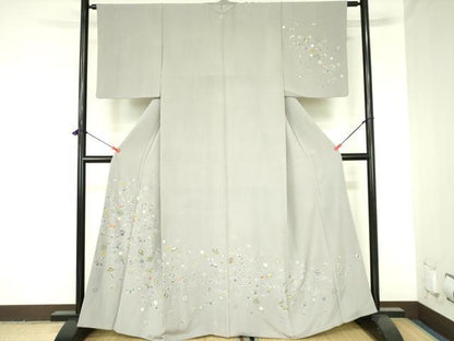 平和屋着物●訪問着　宝尽くし花文　金彩　正絹　逸品　DABH0039op