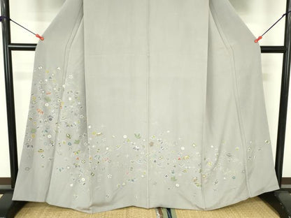 平和屋着物●訪問着　宝尽くし花文　金彩　正絹　逸品　DABH0039op