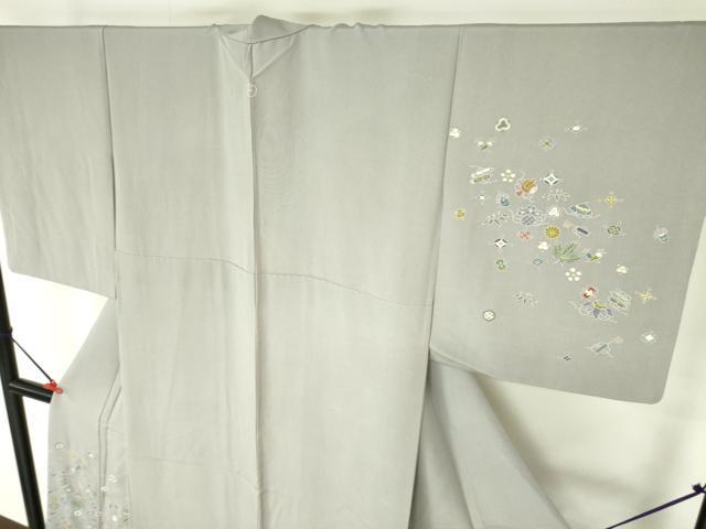 平和屋着物●訪問着　宝尽くし花文　金彩　正絹　逸品　DABH0039op