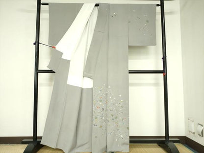 平和屋着物●訪問着　宝尽くし花文　金彩　正絹　逸品　DABH0039op