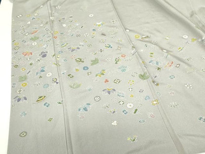 平和屋着物●訪問着　宝尽くし花文　金彩　正絹　逸品　DABH0039op
