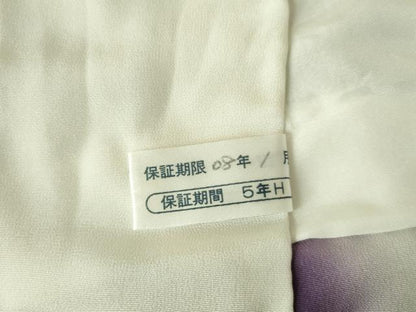 平和屋着物●伝統工芸士 砂川健一　江戸小紋　横段花唐草文　正絹　逸品　DABH0042op