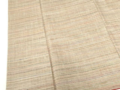 平和屋着物●上質な紬　横段文　正絹　逸品　DABH0050op