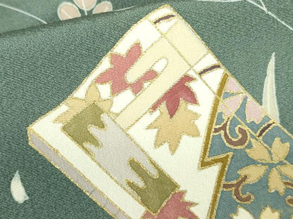 平和屋着物●訪問着　冊子花文　金彩　正絹　逸品　DABH0051op