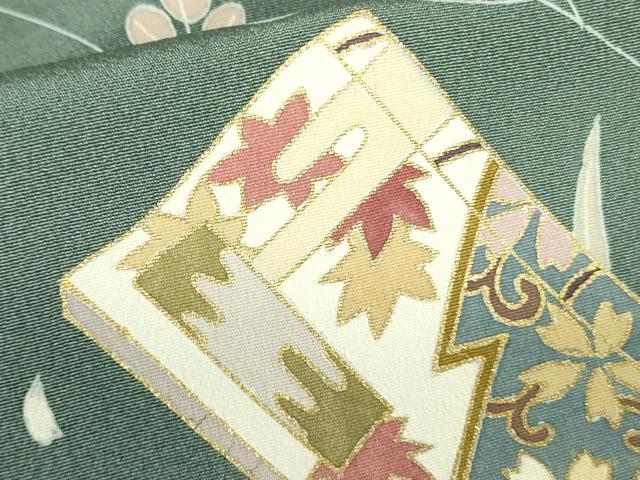 平和屋着物●訪問着　冊子花文　金彩　正絹　逸品　DABH0051op