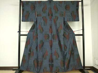 平和屋着物●本場大島紬　7マルキ　陶器文　正絹　逸品　DABH0063op