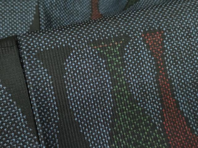 平和屋着物●本場大島紬　7マルキ　陶器文　正絹　逸品　DABH0063op