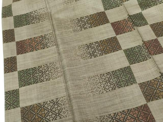 平和屋着物●本場大島紬　9マルキ　横段花菱文　正絹　逸品　DABH0065op
