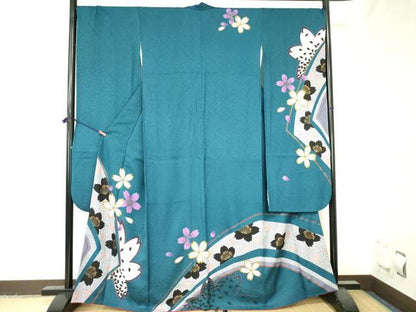 平和屋着物●豪華振袖　舞桜　金彩　正絹　逸品　DABH0068op