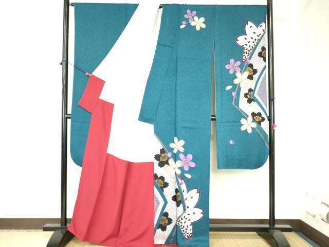平和屋着物●豪華振袖　舞桜　金彩　正絹　逸品　DABH0068op