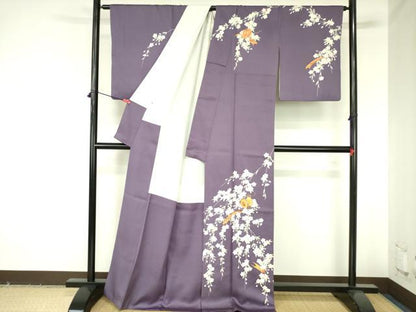 平和屋着物●訪問着　駒刺繍　花鼓　楽器文　金彩　正絹　逸品　DABH0069op