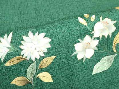 平和屋着物●訪問着　刺繍　草花　暈し染め　金彩　正絹　逸品　DABH0070op