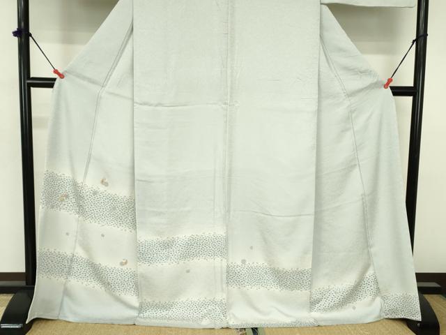 平和屋着物●訪問着　刺繍　花丸文　暈し染め　金糸　ロング丈　正絹　逸品　DABH0077op