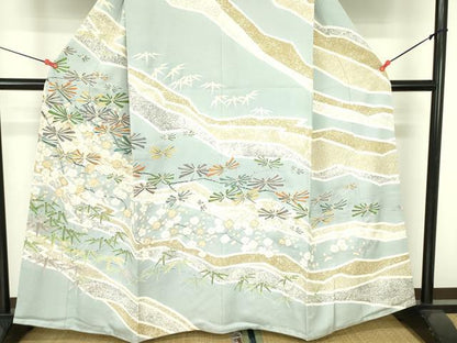 平和屋着物●訪問着　松竹梅　金彩　高島屋扱い　正絹　逸品　DABH0078op