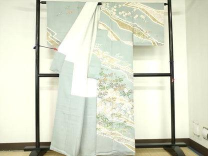 平和屋着物●訪問着　松竹梅　金彩　高島屋扱い　正絹　逸品　DABH0078op