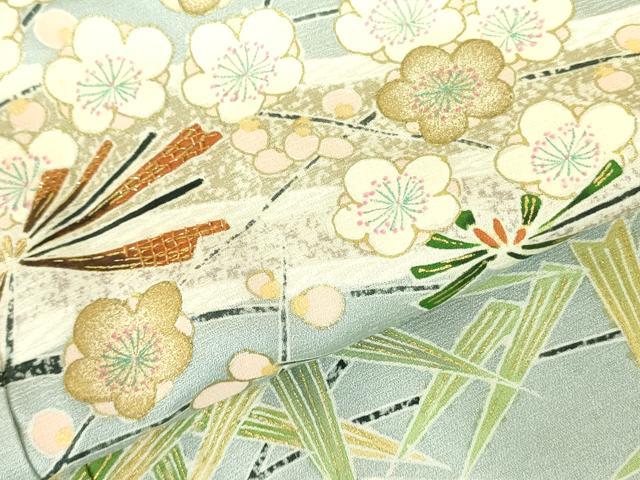 平和屋着物●訪問着　松竹梅　金彩　高島屋扱い　正絹　逸品　DABH0078op