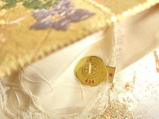 平和屋着物◎西陣　六通柄袋帯　唐織　鳳凰花文　金銀糸　正絹　逸品　DABH0094op