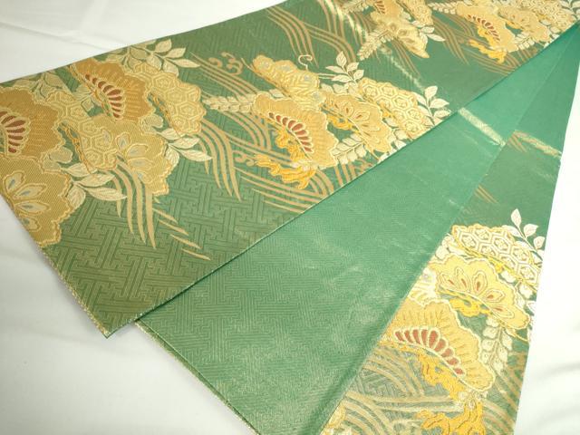 平和屋着物◎佐賀錦　六通柄袋帯　景勝藤松文　金糸　正絹　逸品　DABH0097op