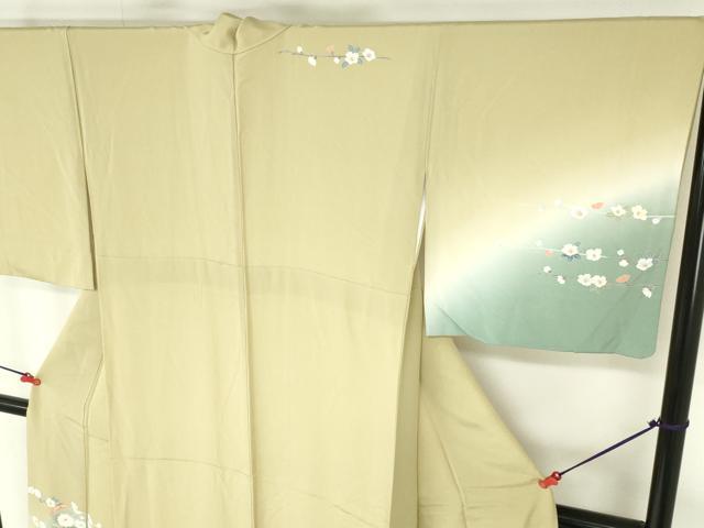平和屋着物●訪問着　友禅　作家物　草花文　暈し染め　正絹　逸品　DABH0131op