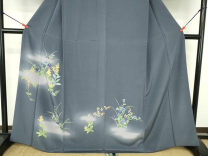 平和屋着物●訪問着　草花　暈し染め　正絹　逸品　DABH0132op