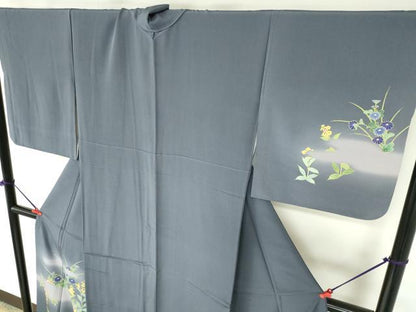平和屋着物●訪問着　草花　暈し染め　正絹　逸品　DABH0132op
