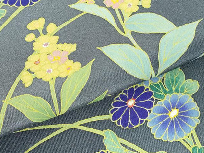 平和屋着物●訪問着　草花　暈し染め　正絹　逸品　DABH0132op