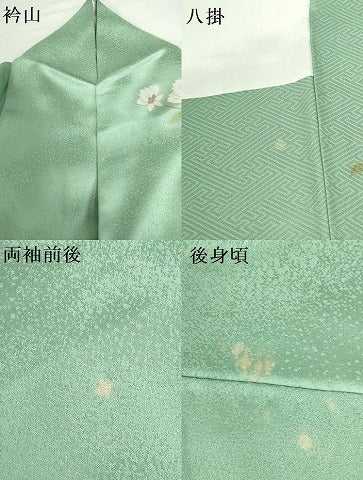 平和屋着物●訪問着　更紗花文　暈し染め　金彩　正絹　逸品　DABH0137op