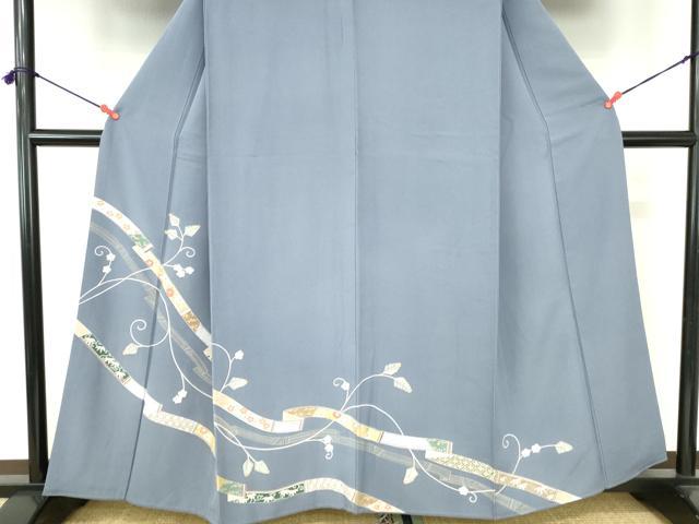 平和屋着物●訪問着　刺繍　鬘帯花文　金彩　正絹　逸品　DABH0138op